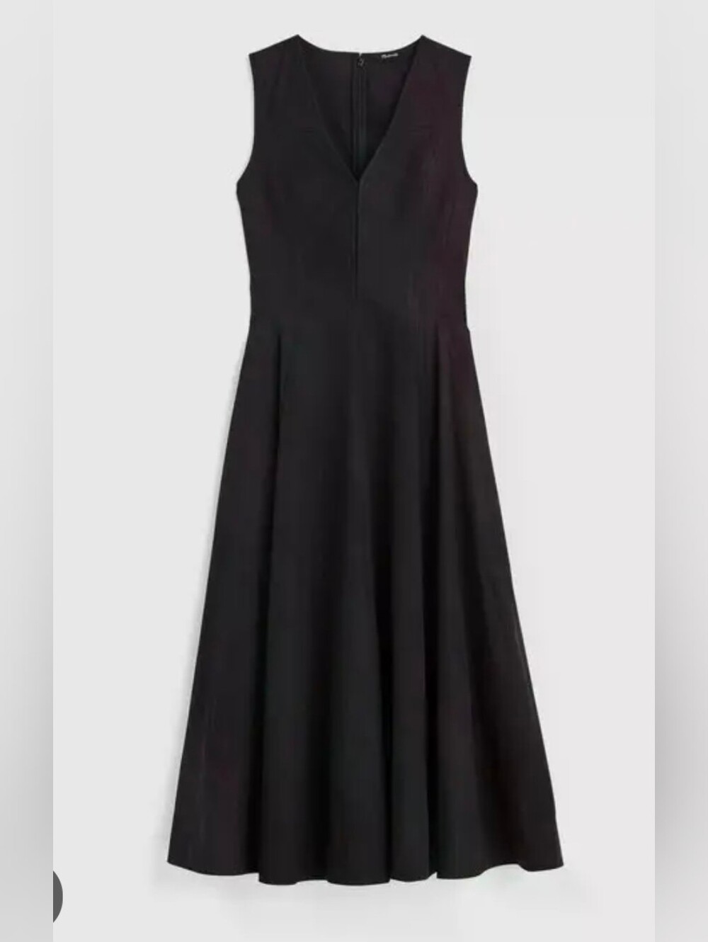 Madewell | V-neck Black Midi Dress